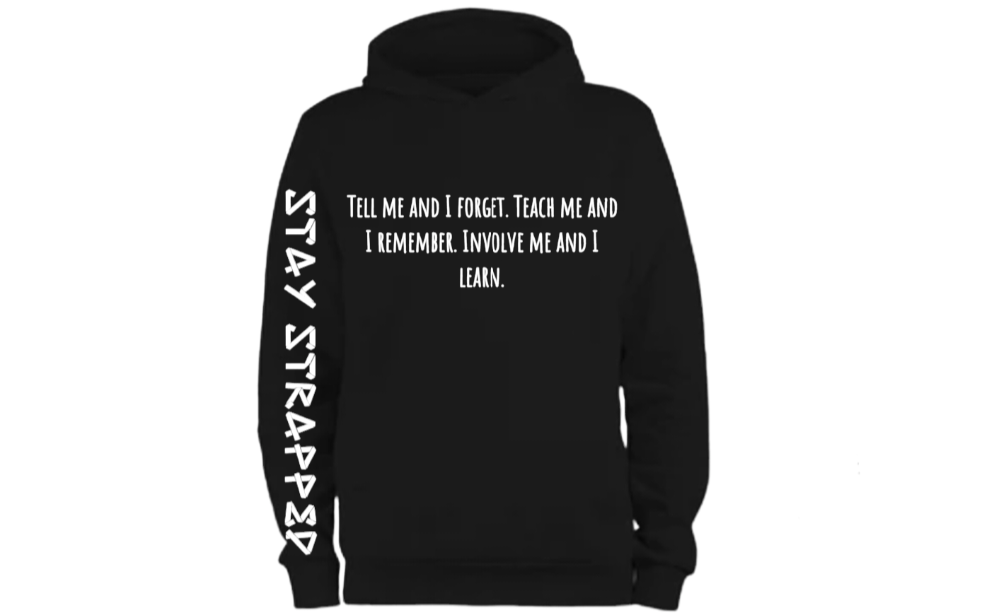 Black with words on front 