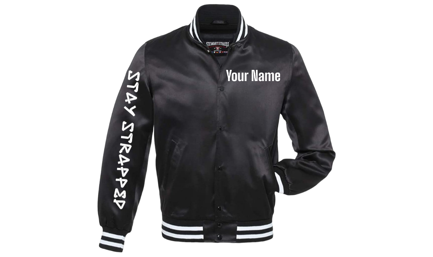 WORDS of Wisdom Series -   'GOLDIE' SATIN BOMBER JACKET