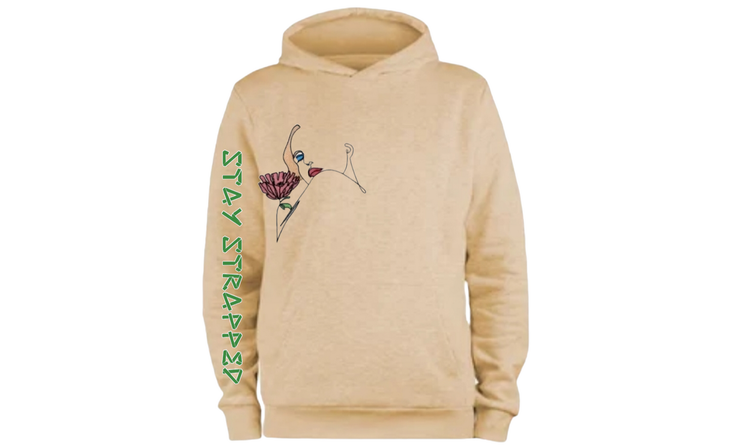 1 LINE ILLUSTRATION Series - 'LADY FLOWER' HOODIE (EMBROIDERED)
