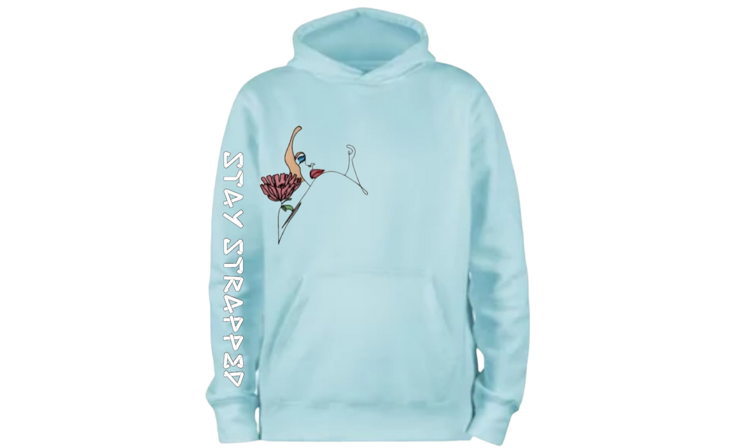 1 LINE ILLUSTRATION Series - 'LADY FLOWER' HOODIE (EMBROIDERED)